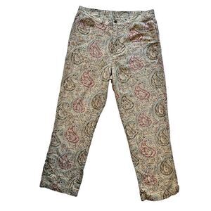 Lauren Ralph Lauren Cream Paisley Print Pants